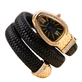 WristNexo Women's Snake-Shaped Quartz Watch – Crystal Accent Design