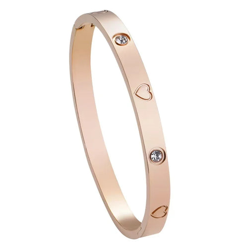 WristNexo Unisex Stainless Steel Bangle Bracelet – Elegant Couple Style
